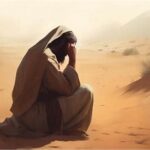 desenhos bíblicos para imprimir, jesus no deserto, a tentação de Jesus