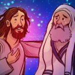 Jesus e nicodemos, lição bíblica infantil, desenhos de jesus, jesus para crianças