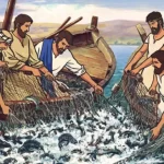 a pesca maravilhosa, desenhos de jesus, milagres, milagres de jesus