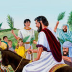 Jesus chega em jerusalem desenho Mateus 21, desenho de Jesus, jesus cristo, entrada triunfal