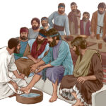 jesus lavando os pés dos discípulos, escola dominical