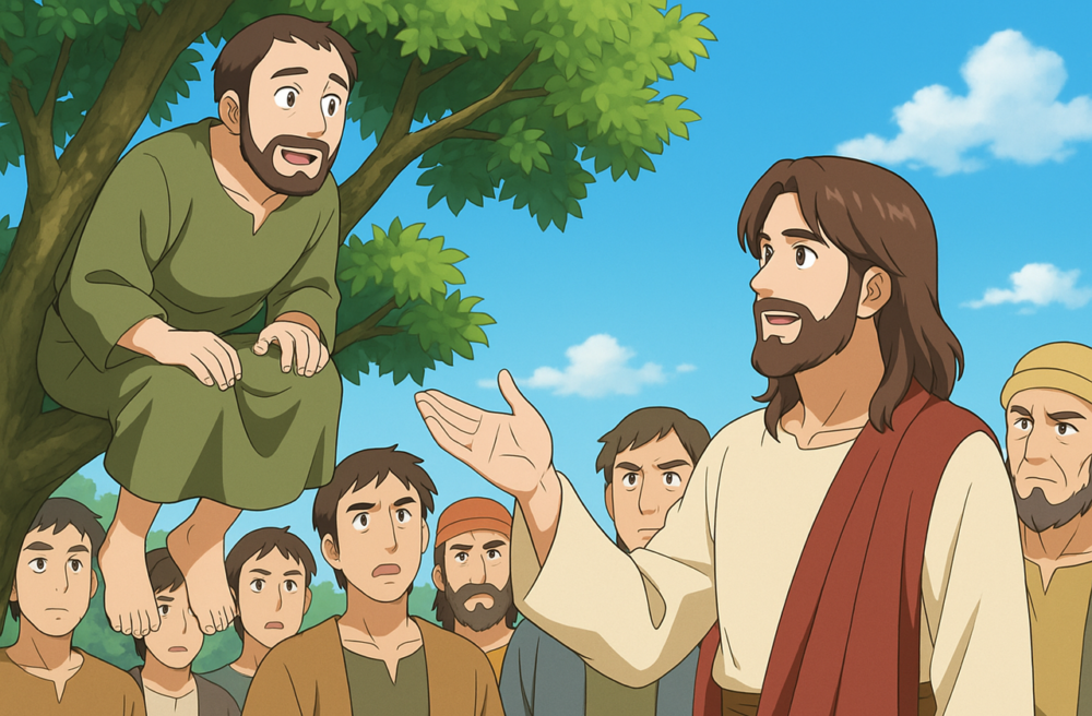 a história de zaqueu infantil, zaqueu desenho